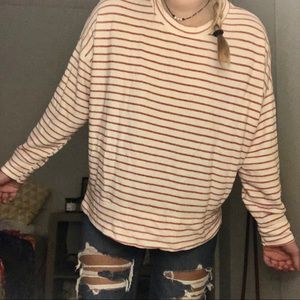 aerie striped soft sweater ❤️🤍
